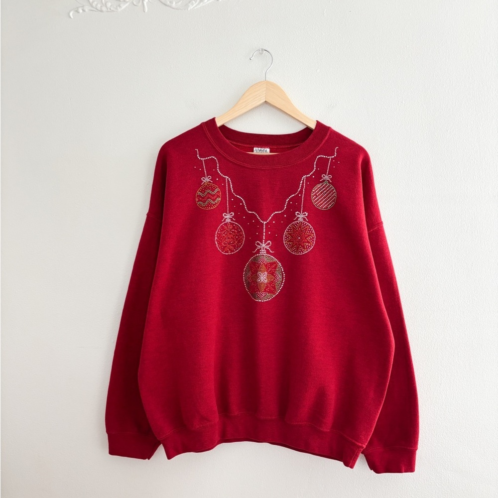 Vintage Ornament Bedazzled Crewneck
